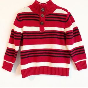 Children’s Place Red Striped Mock Neck Sweater